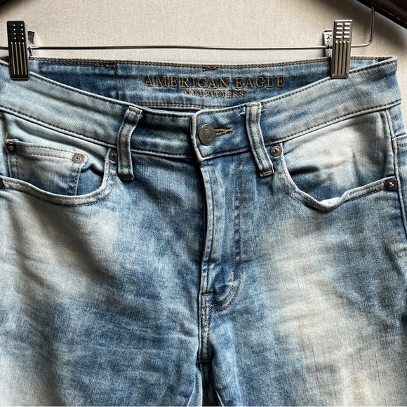 American Eagle Outfitters Next Level Flex Blue Slim Straight Jeans Sz 28 - Picture 3 of 15